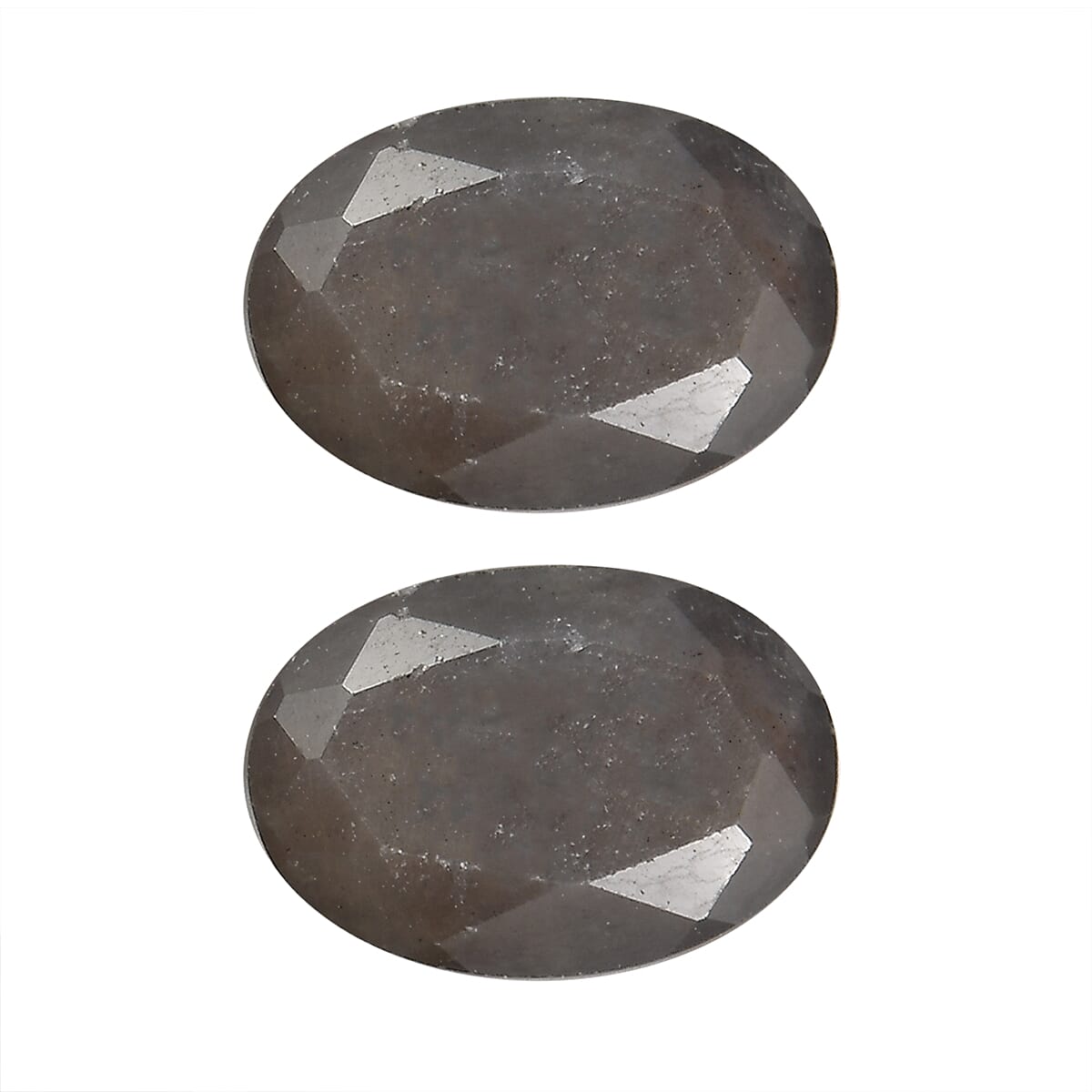 Set of 2 Premium Silver Sapphire (Oval 7x5 mm) 1.86 ctw Loose Gemstone