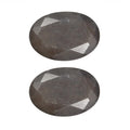 Set of 2 Premium Silver Sapphire (Oval 7x5 mm) 1.86 ctw Loose Gemstone - Sticky add to cart bar