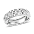 D'Joy Diamond-cut Band Ring in Platinum Over Sterling Silver (Size 10.0) 3.15 Grams - Sticky add to cart bar