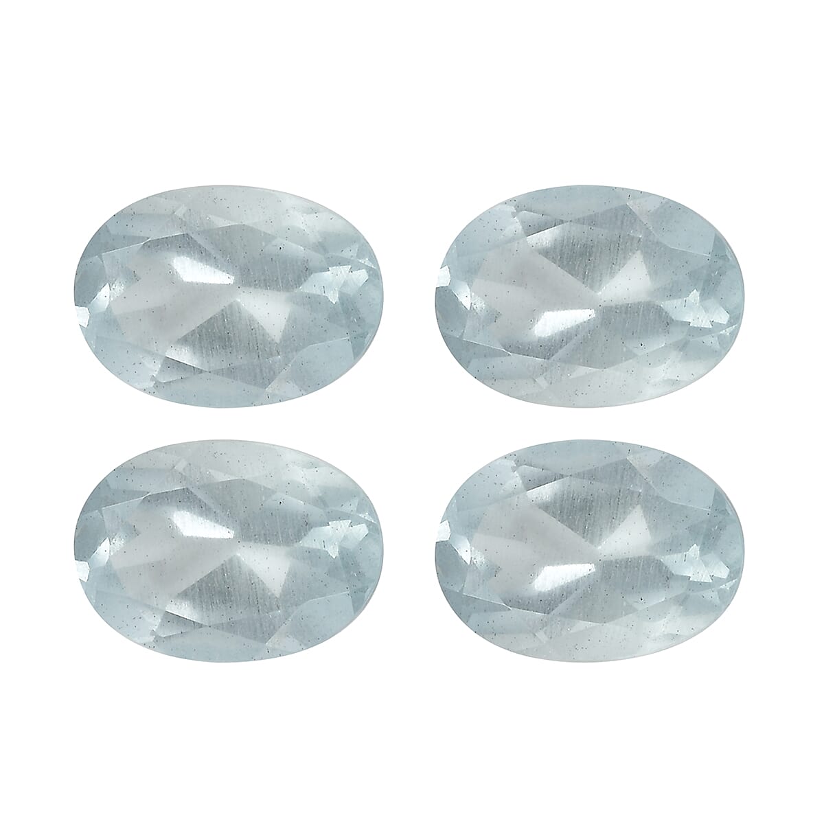 AA Milky Aquamarine Set of 4 (Ovl 7x5 mm) 2.60 ctw Loose Gemstone