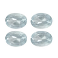 AA Milky Aquamarine Set of 4 (Ovl 7x5 mm) 2.60 ctw Loose Gemstone - Sticky add to cart bar