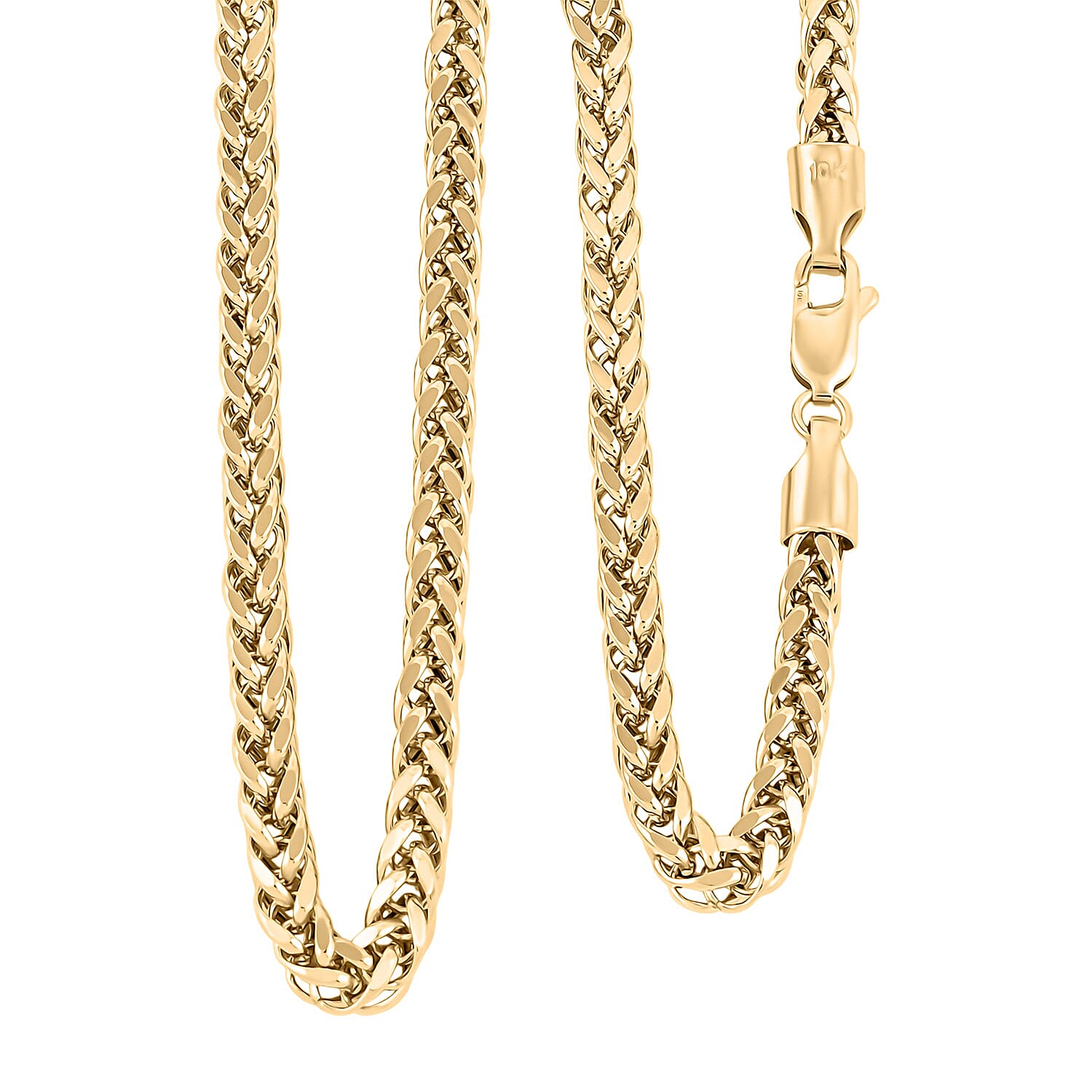 4.10mm Palma Chain Necklace in 10K Yellow Gold 19.85 Grams 22 Inches