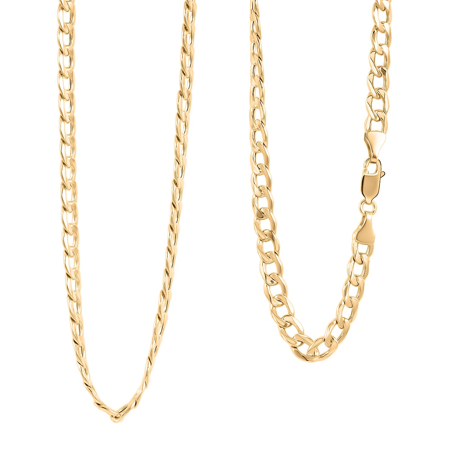 Diamond-cut Curb Chain Necklace in 10K Yellow Gold 10.1 Grams 22 Inches