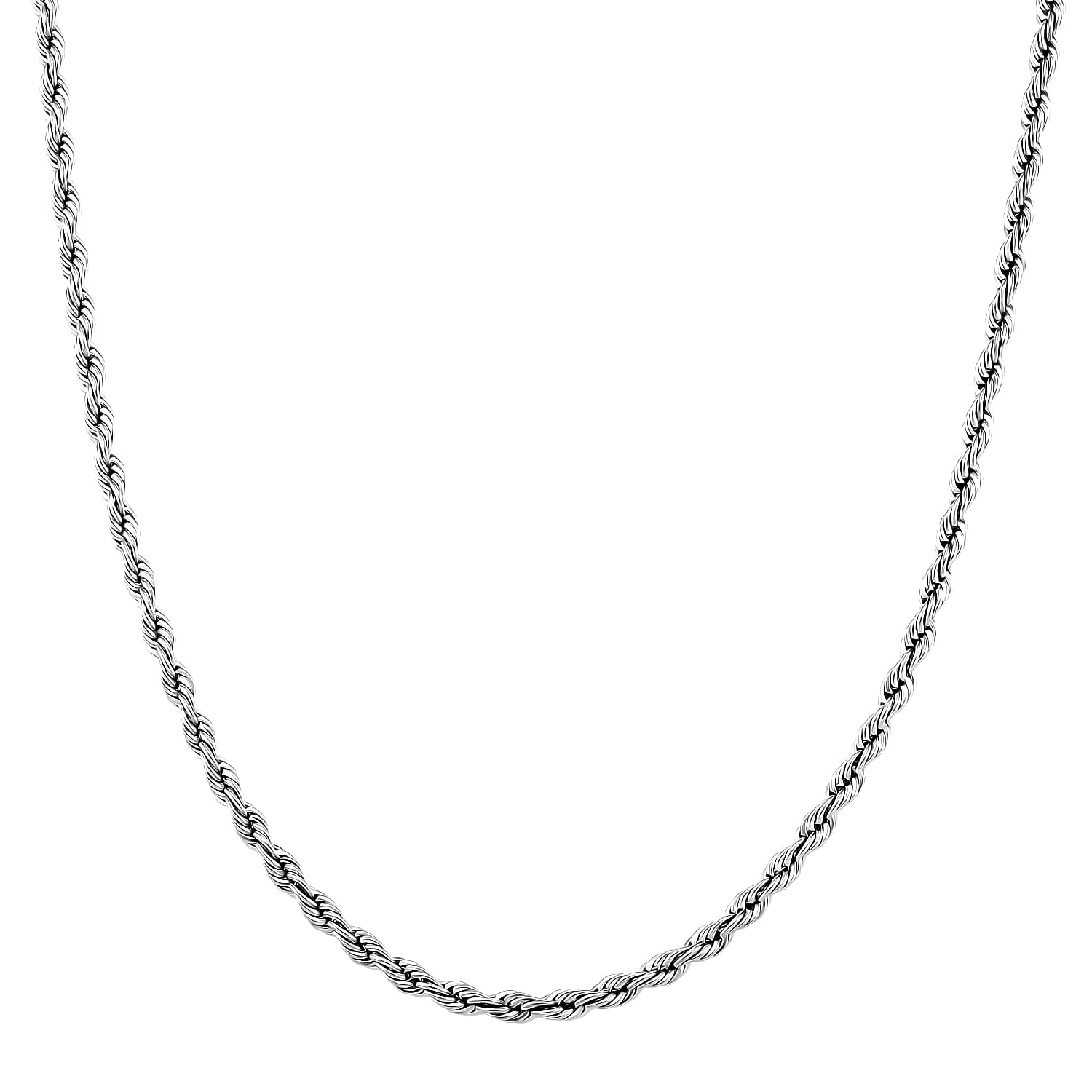 Rope Chain Necklace in Stainless Steel 18-20 Inches