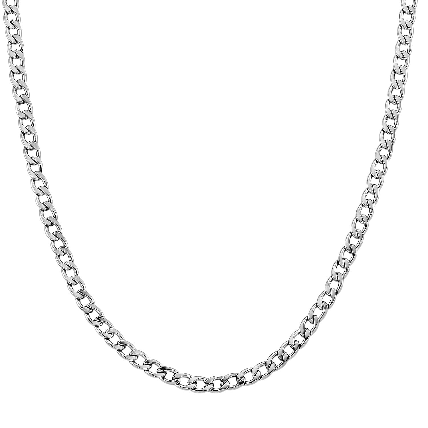Cuban Classic Luxe Chain Necklace in Stainless Steel 18-20 Inches