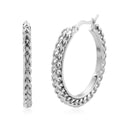 Criss Cross Hoop Earrings in ION Plated YG Stainless Steel - Sticky add to cart bar