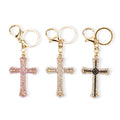 Livmore Multi Color Glass and Crystal Set of 3 Owl Keychain in Goldtone - Sticky add to cart bar