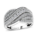 Luxuriant Lab Grown Diamond (G-H, SI) Wave Band Ring - Sticky add to cart bar
