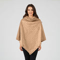 TAMSY Wine Jacquard Poncho with Fur Collar – One Size Fits Most - Sticky add to cart bar