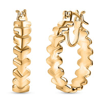 EverTrue Bronzella Collection Arrow of Amour Hoop Earrings in 18K YG Plated Bronze