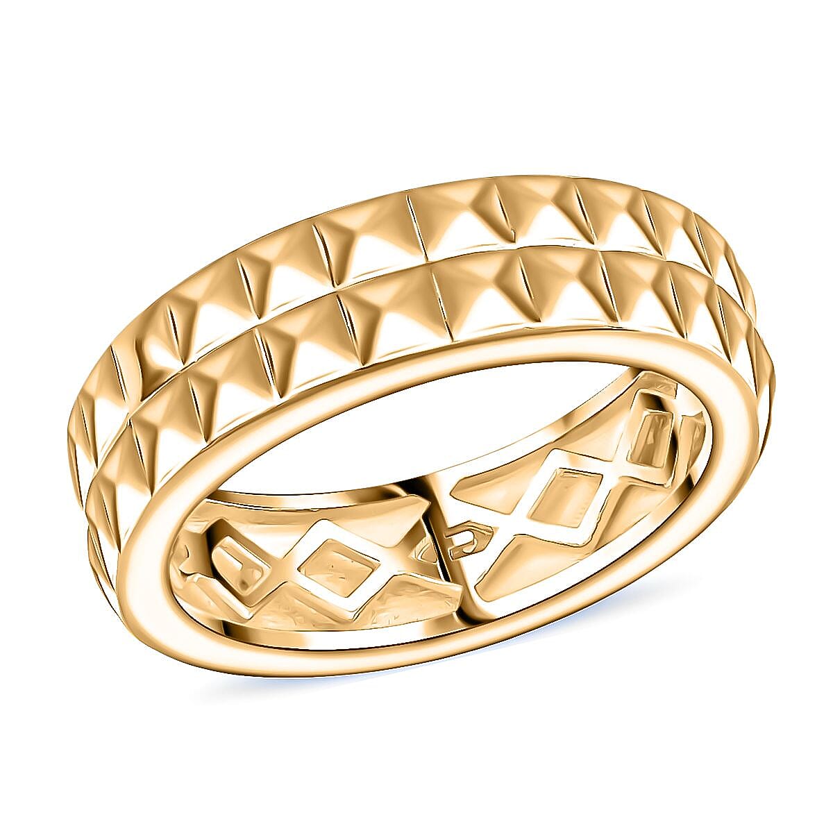 EverTrue in Band Ring in 18K YG Plated Bronze (Size 7)