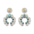 Artisan Crafted D'Joy Sleeping Beauty Turquoise 3.65 ctw Earrings in 18K YG and Rhodium Over Sterling Silver - Sticky add to cart bar