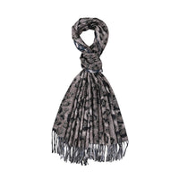 Tamsy Camel Digital Gilded Leopard Print Scarf