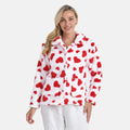 Tamsy Pink Cherry Fleece Long Sleeves Lounge Top - Medium - Sticky add to cart bar