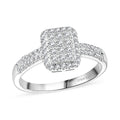 D'Joy Diamond 0.50 ctw Ring in Rhodium Over Sterling Silver (Size 10.0) - Sticky add to cart bar