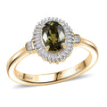 Luxoro 10K Yellow Gold AAA Ambanja Demantoid Garnet, Diamond (G-H, I2) (0.20 cts) Ring (Size 6.0) 1.15 ctw - Sticky add to cart bar