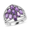 EverTrue African Amethyst Ring in Stainless Steel (Size 10.0) 5.00 ctw - Sticky add to cart bar