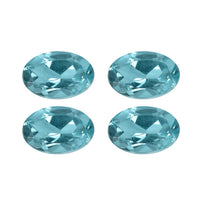 Blue Apatite Set of 4 (Ovl 6x4 mm) 0.85 ctw Loose Gemstone