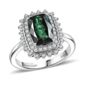 Certified & Appraised Rhapsody AAAA Santa Rosa Tourmaline and E-F VS Diamond 2.93 ctw Ring in 950 Platinum (Size 10.0) 7.40 Grams - Sticky add to cart bar