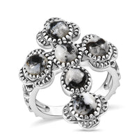 Artisan Crafted D'Joy White Buffalo 4.00 ctw Ring in Sterling Silver (Size 10.0)