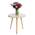 Livmore Multi Color Radiant Petal Shell Pattern Nacre Side Table - Large - Sticky add to cart bar