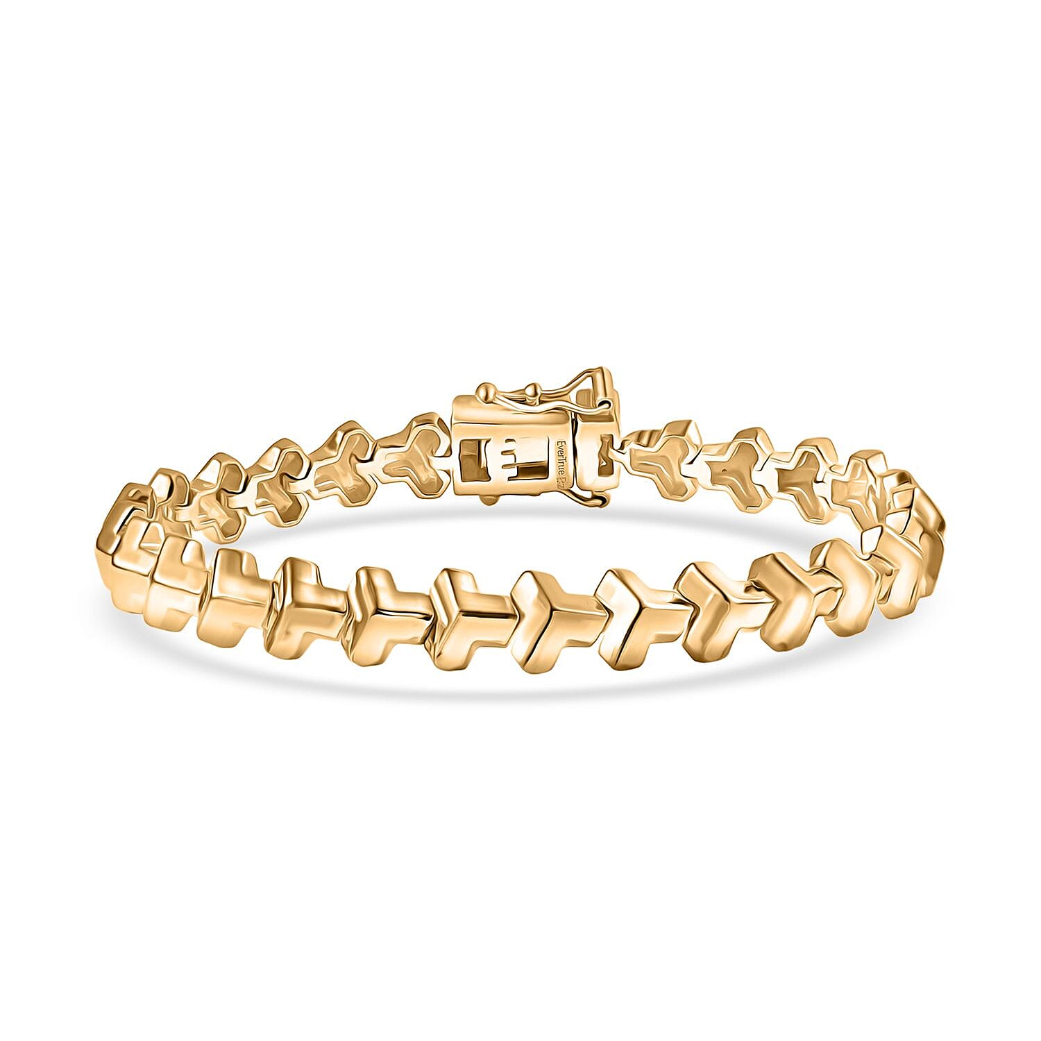 EverTrue Bronzella Collection Arrow of Amour Bracelet in 18K YG Plated Bronze (7.25 In)