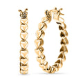 EverTrue Bronzella Collection Heart Link Hoop Earrings in 18K YG Plated Bronze - Sticky add to cart bar