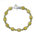 EverTrue Connemara Marble, Peridot Claddagh Bracelet in Platinum Bond (7.25 In) 25.25 ctw - Sticky add to cart bar