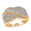 Luxuriant Lab Grown Diamond (G-H, SI) Wave Band Ring - Sticky add to cart bar