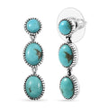 D'Joy Artisan Crafted Tahoe Nevada Turquoise 6.15 ctw Earrings in Sterling Silver - Sticky add to cart bar