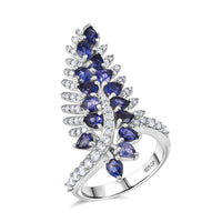 GP Premium Catalina Iolite, Multi Gemstone Ring in Rhodium Over Sterling Silver (Size 10.0) 3.20 ctw