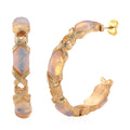 Opalite 30.00 ctw Molto Kiss Earrings in Goldtone and ION Plated YG Stainless Steel - Sticky add to cart bar