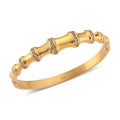 Austrian Crystal Bamboo Bangle Bracelet in ION Plated YG Stainless Steel (7.0In) - Sticky add to cart bar