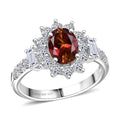 Premium Byzantine Tourmaline and Luxuriant Lab Grown Diamond 2.40 ctw Ring in Rhodium Over Sterling Silver (Size 10.0) - Sticky add to cart bar