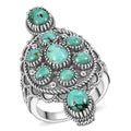 D'Joy Artisan Crafted Tahoe Naveda Turquoise 4.25 ctw Ring in Sterling Silver - Sticky add to cart bar