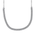 D'Joy Diamond 3.00 ctw Frozen Leaf Necklace in Rhodium Over Sterling Silver 18-20 Inches - Sticky add to cart bar
