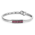 EverTrue Orissa Rhodolite Garnet 2.15 ctw Bangle Bracelet in Stainless Steel (6.50 In) - Sticky add to cart bar