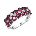EverTrue Orissa Rhodolite Garnet and White Zircon 4.65 ctw Ring in Platinum Bond (Size 10.0) - Sticky add to cart bar