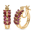 EverTrue Orissa Rhodolite Garnet 2.10 ctw Leaf Earrings in 18K YG Plated - Sticky add to cart bar