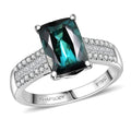 Certified & Appraised Rhapsody 950 Platinum AAAA Monte Belo Indicolite, Diamond (E-F, VS) (0.47 cts) Ring (Size 10.0) (6.30 g) 4.02 ctw - Sticky add to cart bar