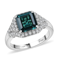 Certified & Appraised Rhapsody AAAA Monte Belo Indicolite, Paraiba Tourmaline and E-F VS Diamond 2.76 ctw Ring in 950 Platinum (Size 9.0) 6.75 Grams
