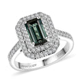 Certified & Appraised Rhapsody 950 Platinum AAAA Monte Belo Indicolite, Diamond (E-F, VS) (0.59 cts) Ring (Size 10.0) (6.45 g) 2.22 ctw - Sticky add to cart bar