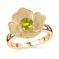 D'Joy Hebei Peridot 1.00 ctw Ring in 18K YG Plated (Size 11.5)