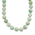 Natural Jade 875.00 ctw Beaded Knotted Necklace in Rhodium Over Sterling Silver (18-22 Inches) - Sticky add to cart bar