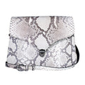 Grand Pelle Camel Genuine Python Leather Flap Bag (9.84"x7.67"x2.75") with Shoulder Strap - Sticky add to cart bar