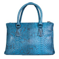 The Grand Pelle Handcrafted Gold Genuine Python Leather Satchel Bag (12.59"x8.46"x5.7") - Sticky add to cart bar
