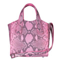 Grand Pelle Pink Genuine Python Leather Tote Bag (9.05"x9.44"x4.92") with Shoulder Strap - Sticky add to cart bar