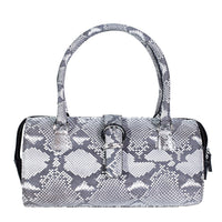 The Grand Pelle Handcrafted Natural Genuine Python Leather Barrel Bag (9.45"x6.29"x12.59")
