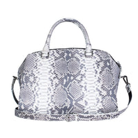 The Grand Pelle Handcrafted Natural Genuine Python Leather Satchel Bag with Shoulder Strap