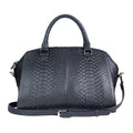 The Grand Pelle Handcrafted Natural Genuine Python Leather Satchel Bag with Shoulder Strap - Sticky add to cart bar